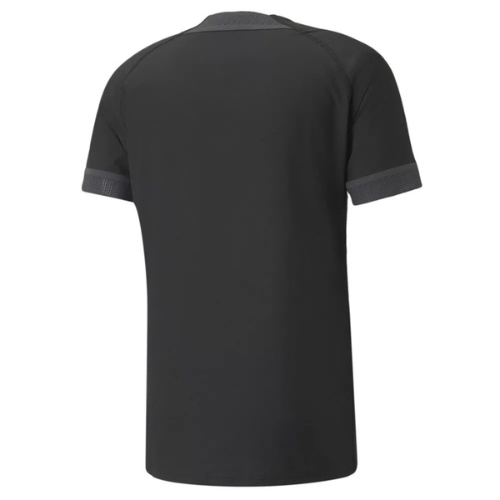 Classic black soccer jersey with clean minimalist design
