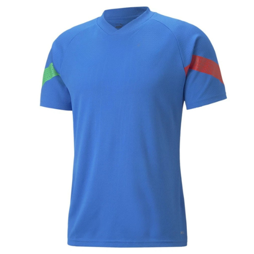 Classic soccer jersey with minimalist plain style blue